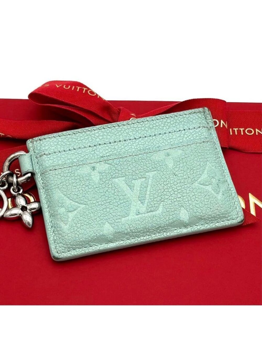 Louis Vuitton Card Case LV Charm Monogram Blue